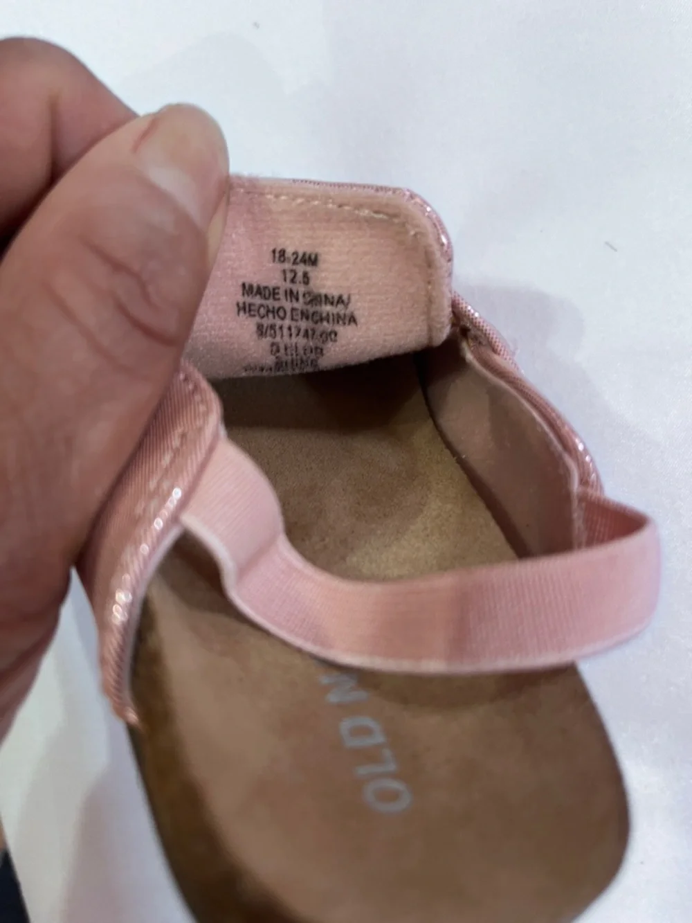 Old Navy Shimmer Pink Girls' Slip-On Moccasins